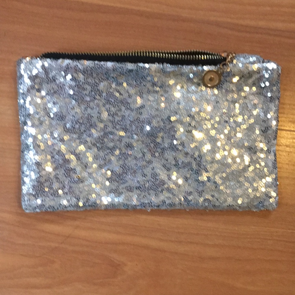 Silver sequin bag